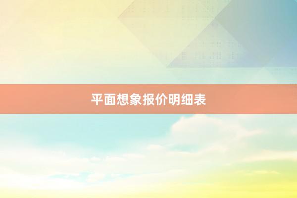 平面想象报价明细表